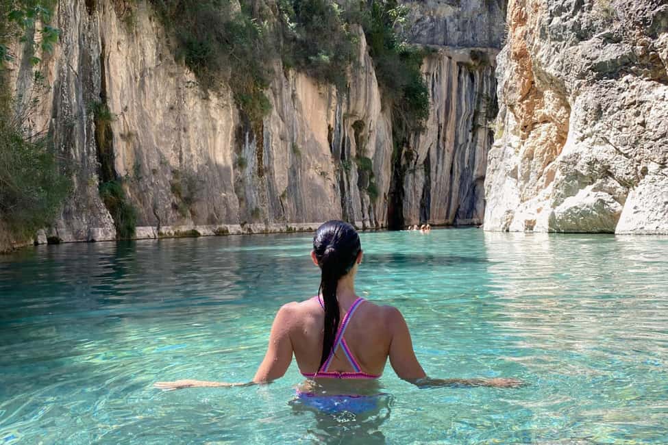 Valencia: Waterfalls and Thermal Springs Tour with Swimming - Bridal Veil waterfall: 60 meters of mist and goats on the ridge